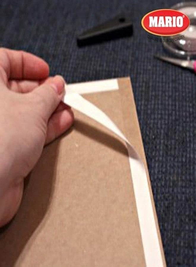 ماريو شريط لاصق مزدوج الجوانب من ماريو، عالي الجودة، 12 مم × 50 م - عبوة من قطعتين | شريط متعدد الاستخدامات لتعليق الصور، مناسب لإطارات الصور، والأعمال الفنية والحرفية، والتثبيتات المنزلية | شريط لاصق قوي فائق الرقة - Image 3